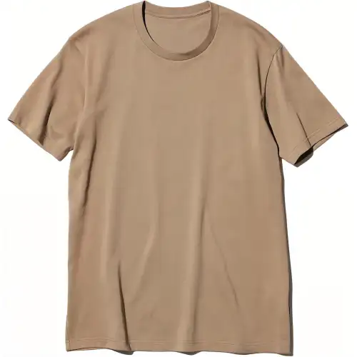 UNIQLO T Shirts Men's Camel Crew Neck