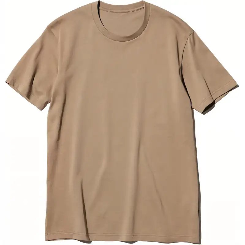UNIQLO T Shirts Men's Camel Crew Neck
