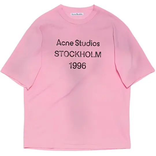 Acne Studios Logo Printed Crewneck T Shirt
