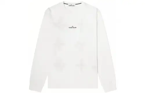 STONE ISLAND Sweatshirts Men's White Crew Neck Moderate Regular