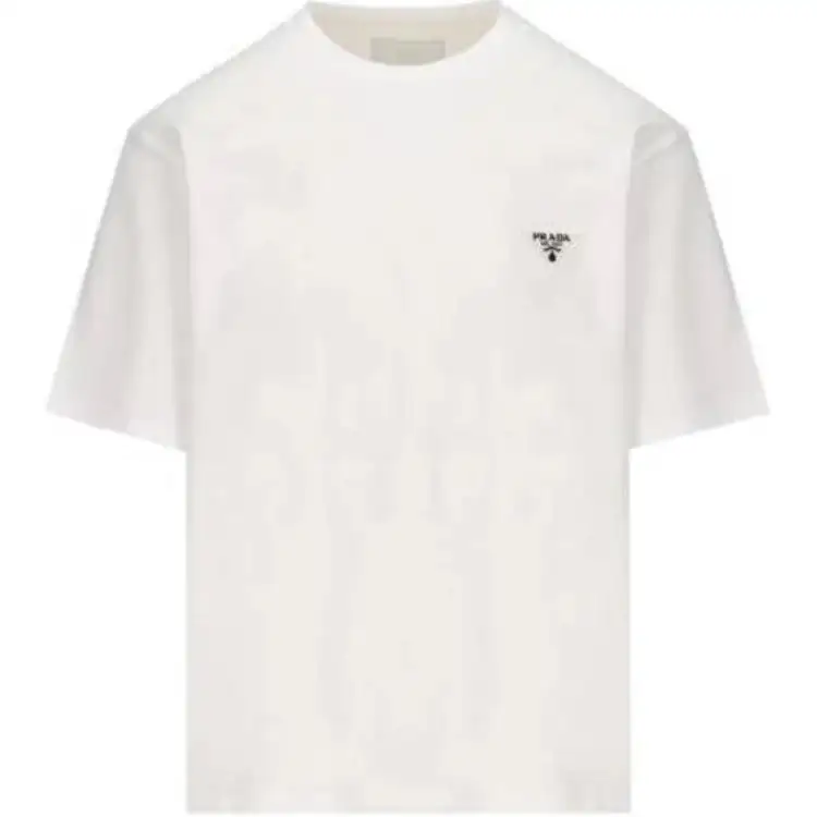 PRADA T Shirts Men's White Crew Neck