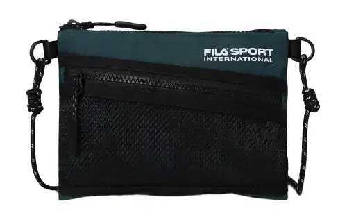 FILA Nylon Shoulder Bag Unisex Blue & Black
