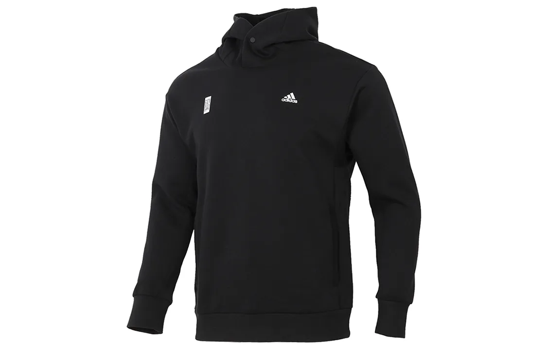 Adidas Sweatshirts Men's Black Hooded Moderate Straight Fit