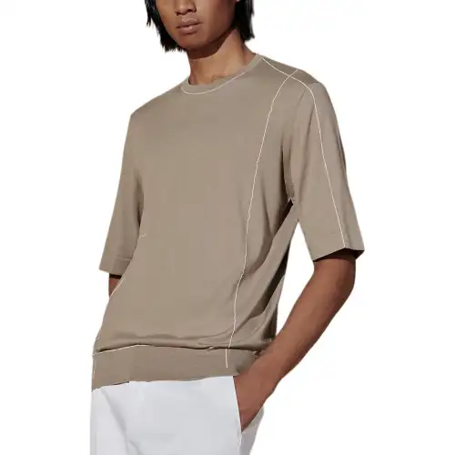 HERMES SS24 T Shirt Men's Sand Yellow