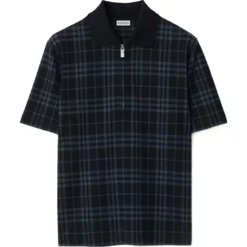 Burberry Checked Short Sleeved Polo Shirt