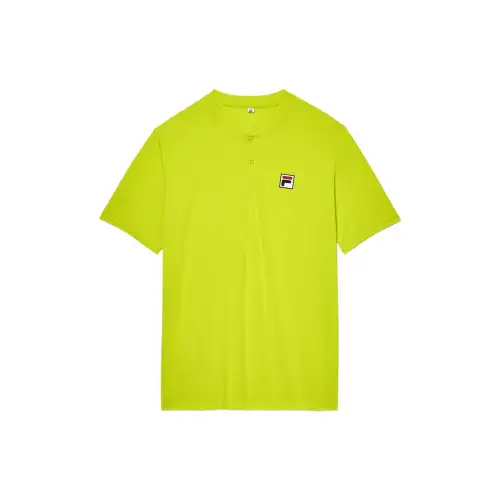 FILA T Shirts Men's Yellow 301 Crew Neck Moderate