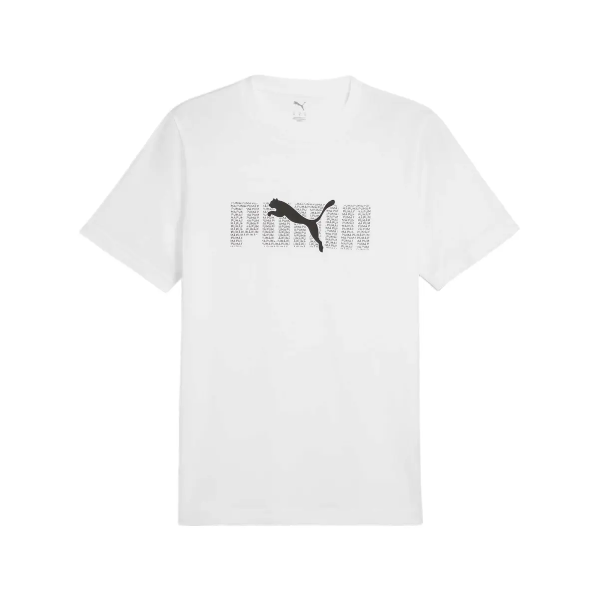 PUMA T-Shirts Men's White Crew Neck Moderate Straight Fit