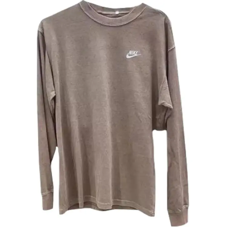 Nike T-Shirts Men's Khaki Crew Neck Moderate