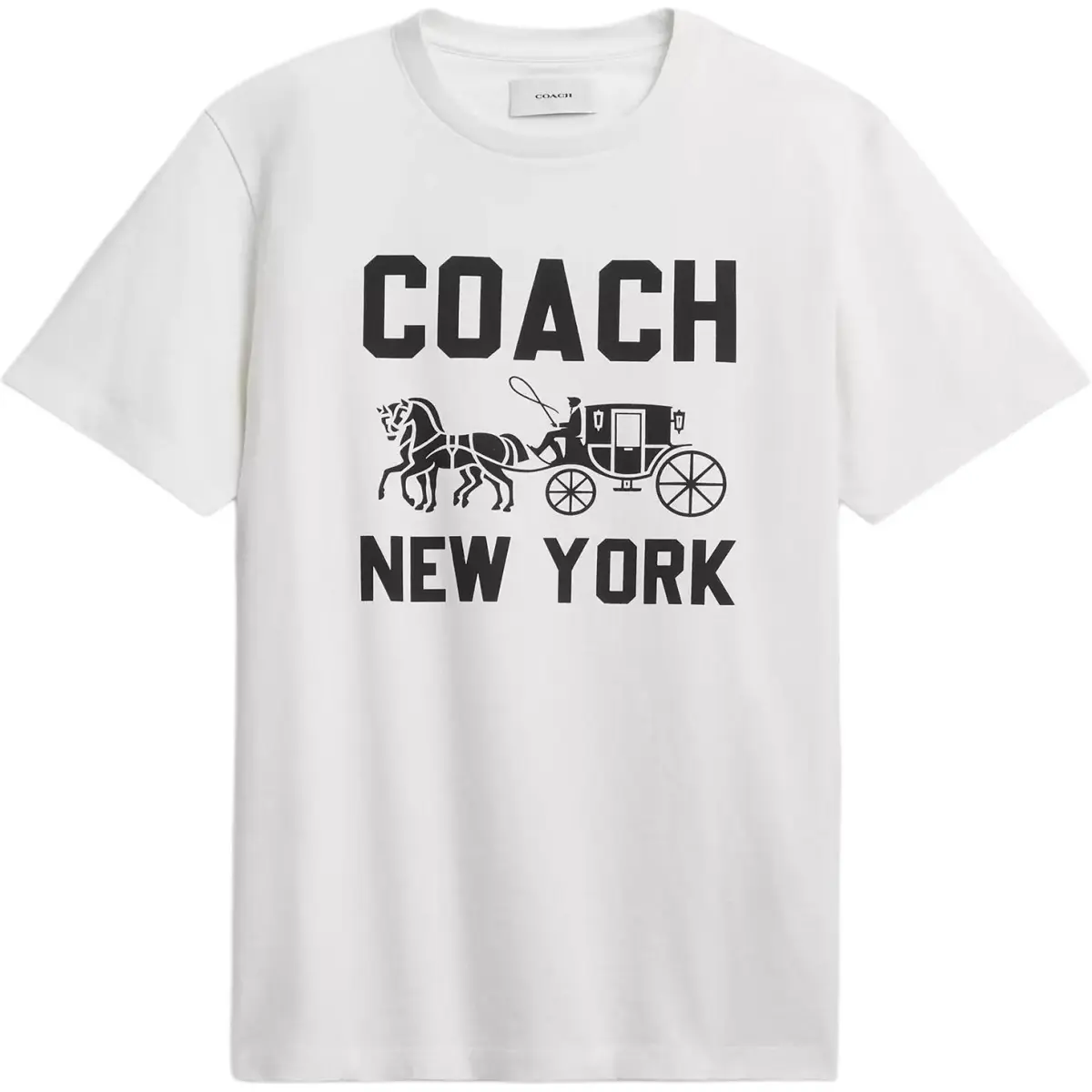 COACH T-Shirts Men's White Crew Neck Moderate