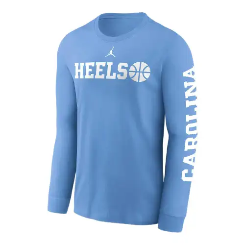 Nike North Carolina Tar Heels Basketball Icon Jordan College Long Sleeve T Shirt