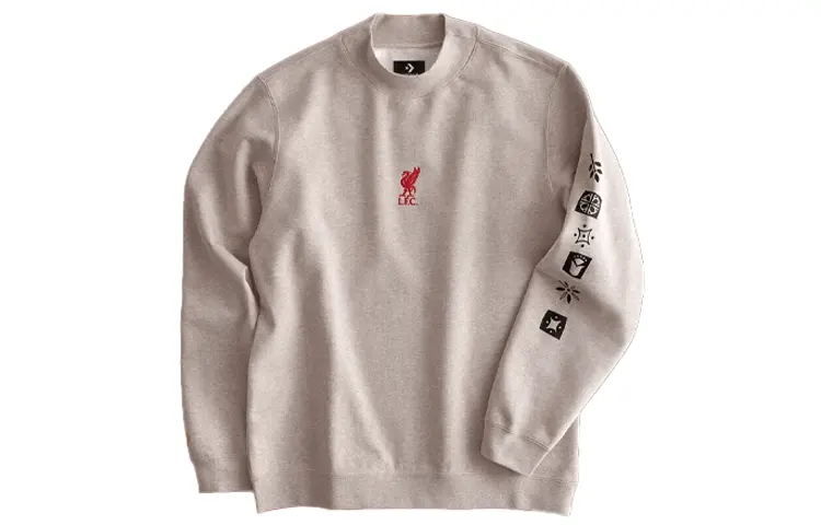 Converse X A BATHING APE Converse × Liverpool FC SS23 Sweatshirts Unisex Gray Crew Neck Moderate Regular
