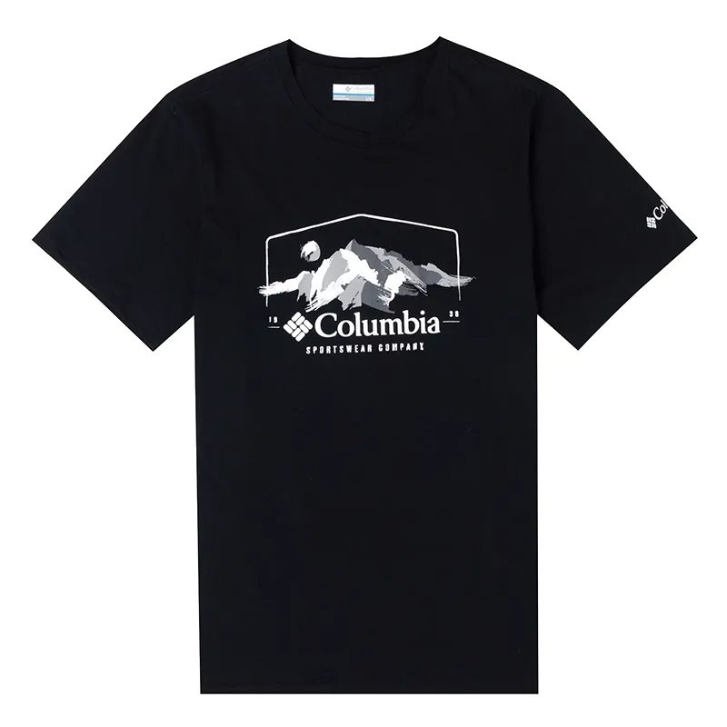 Columbia T-Shirts Unisex Black/021 Crew Neck Moderate Straight Fit