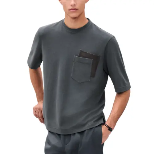 HERMES SS25 T Shirt Men's Storm Gray