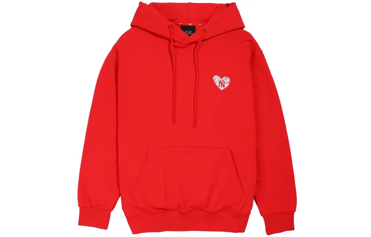 MLB Sweatshirts Unisex Red Hooded Moderate Regular