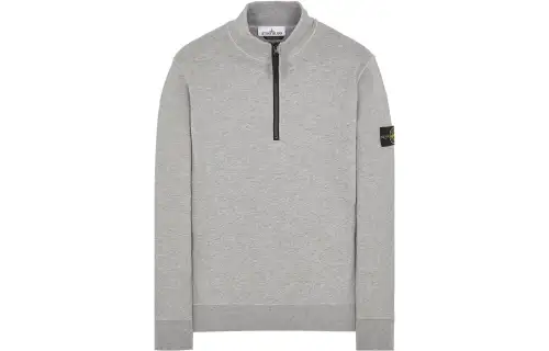 STONE ISLAND Sweatshirts Men's Gray Crew Neck Moderate Regular