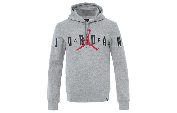 Jordan Sweatshirts Men's Gray Hooded Moderate Regular