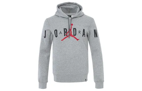 Jordan Sweatshirts Men's Gray Hooded Moderate Regular