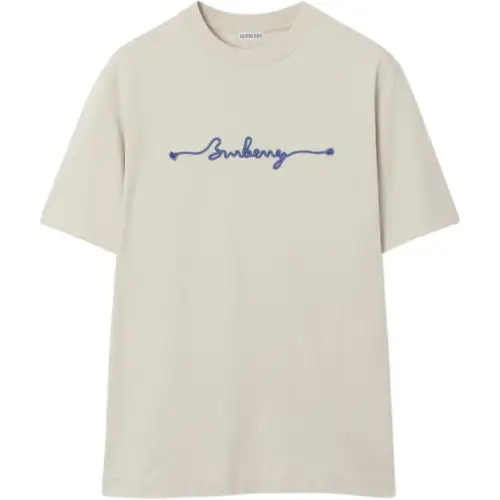 Burberry logo-embroidered T-shirt