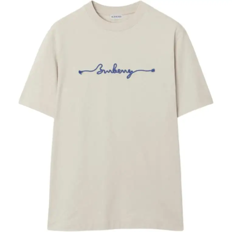 Burberry logo-embroidered T-shirt