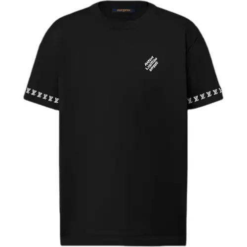 LOUIS VUITTON Short Sleeved Cotton Crewneck