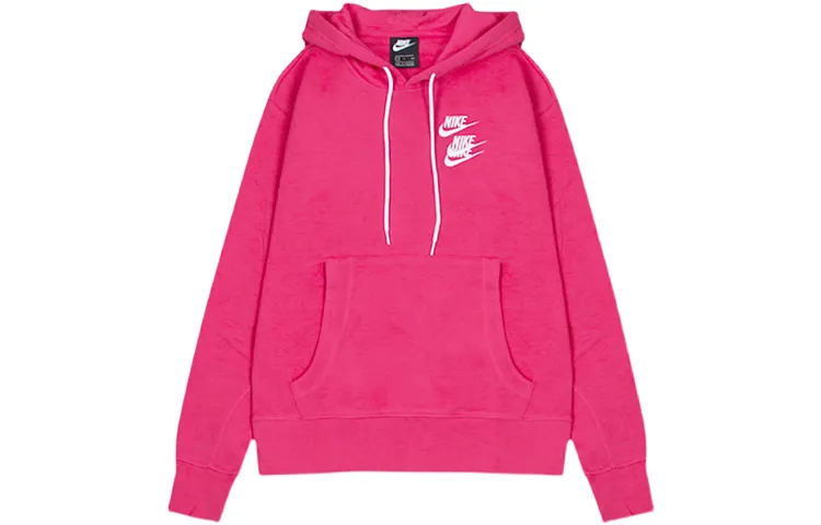 Nike Sweatshirts Men's Rose Red Hooded Moderate Regular