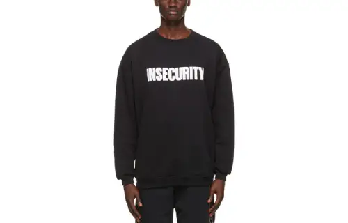 Vetements Sweatshirts Men's Black Crew Neck Moderate Regular
