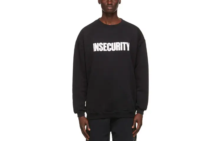 Vetements Sweatshirts Men's Black Crew Neck Moderate Regular