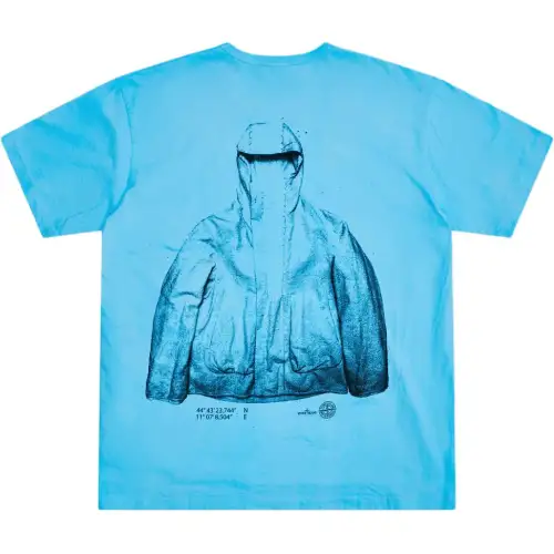 STONE ISLAND Stone Island X DSM T Shirts Unisex Blue Crew Neck