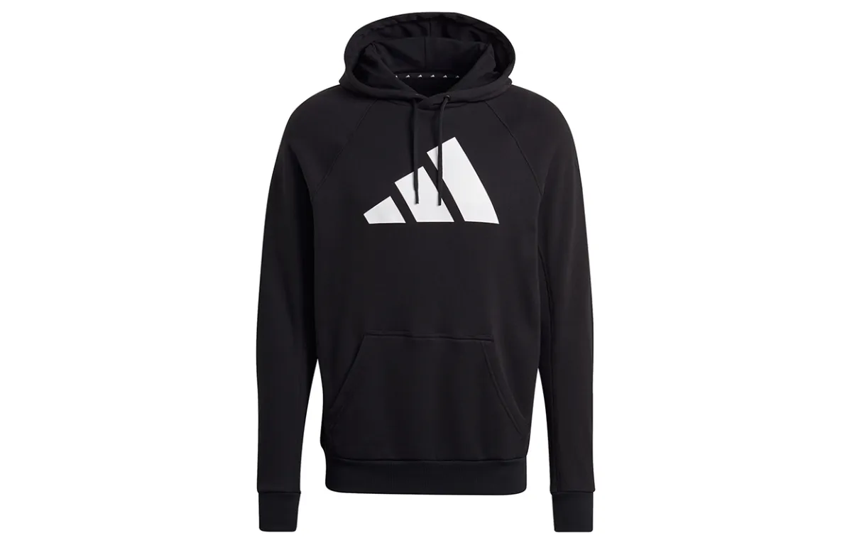Adidas Sweatshirts Men's Black Hooded Moderate Regular