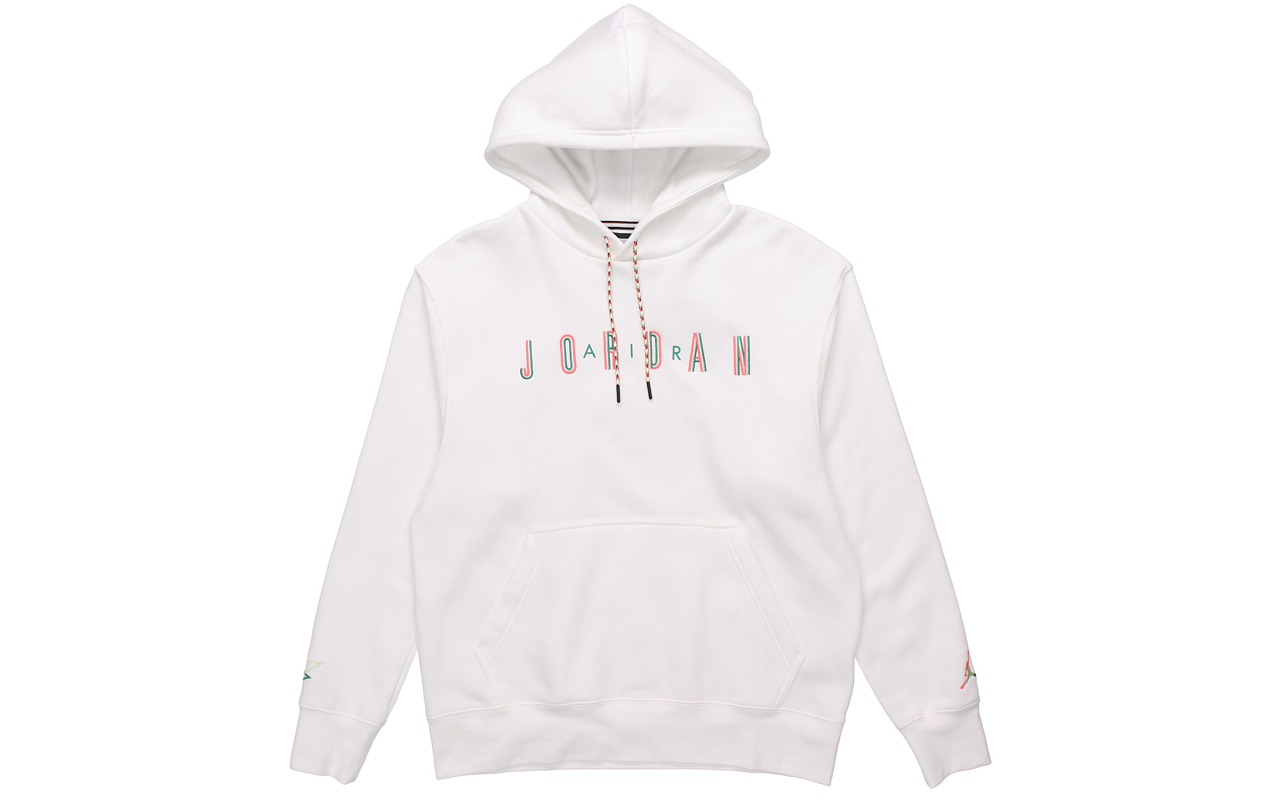 Jordan DNA model with hood, comfortable fleece white long-sleeve