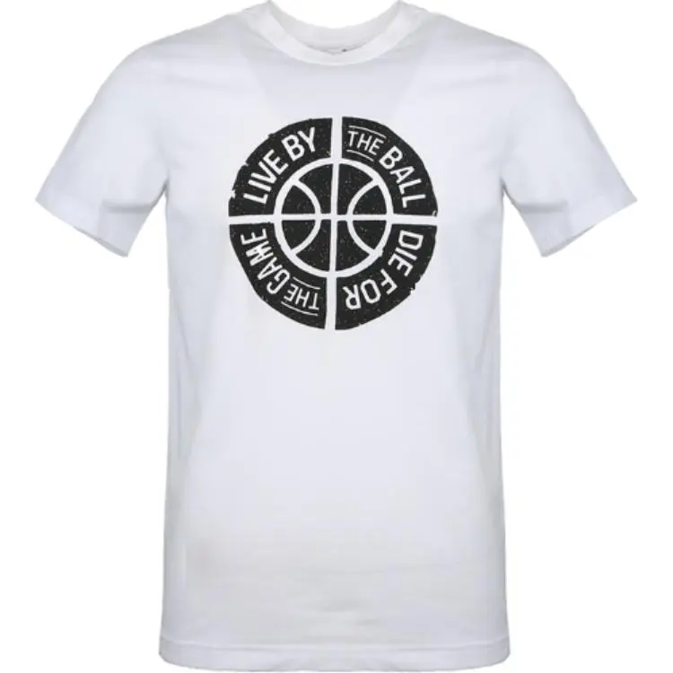 Adidas T-Shirts Men's White Crew Neck Moderate Straight Fit