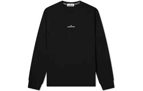 STONE ISLAND Sweatshirts Men's Black Crew Neck Moderate Regular