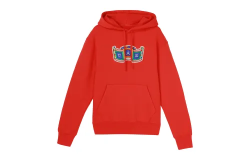 Jordan Sweatshirts Men's Red Hooded Moderate Regular