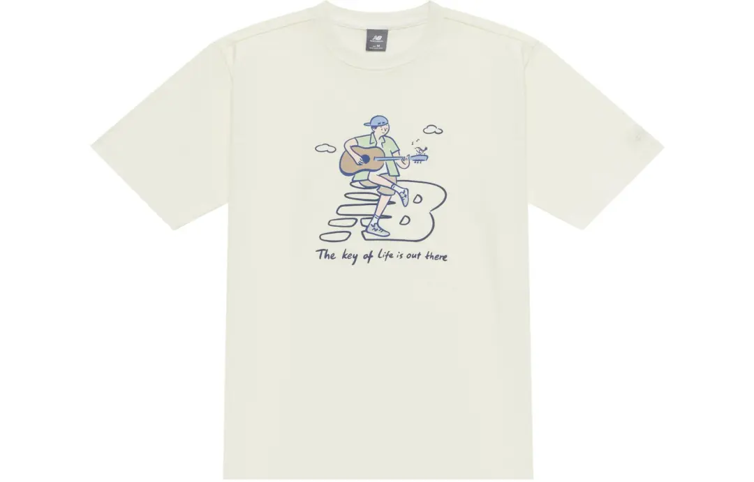 New Balance x PK SHEJISHILIANMING Attraction Lifestyle Illustration Collection T Shirt Unisex White