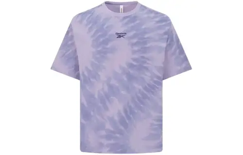Reebok T Shirts Unisex Purple Crew Neck Moderate Straight Fit