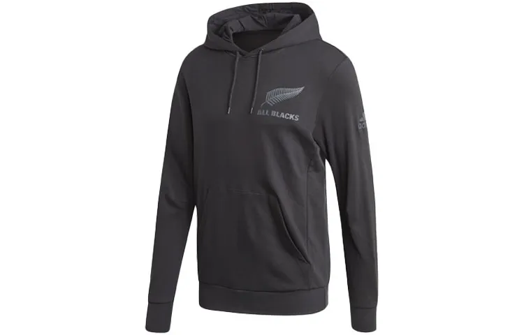 Adidas Sweatshirts Men's Carbon Black Hooded Moderate Regular