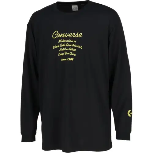 Converse T Shirts Unisex Black Crew Neck