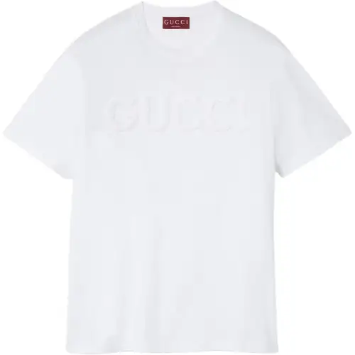 GUCCI Embroidered Cotton Jersey T shirt