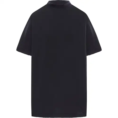 Balenciaga Logo Print Distressed Oversized T Shirt