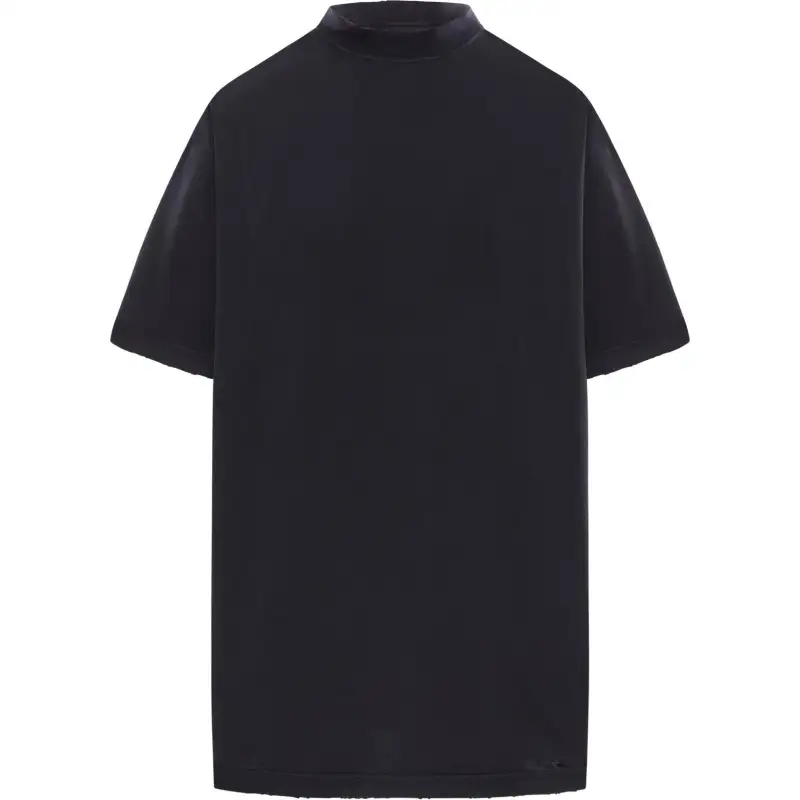 Balenciaga Logo Print Distressed Oversized T Shirt