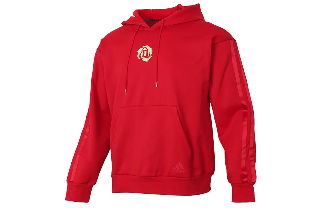 Adidas Chinese New Year Sweatshirts Men's Scarlet Hooded Moderate Regular
