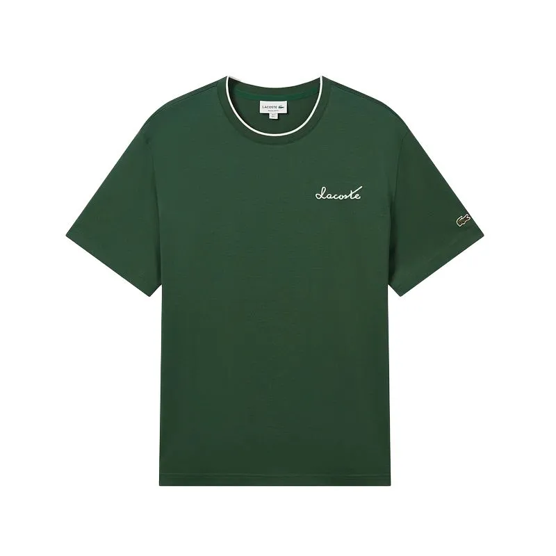 LACOSTE SS25 T Shirt Men's Crocodile Green