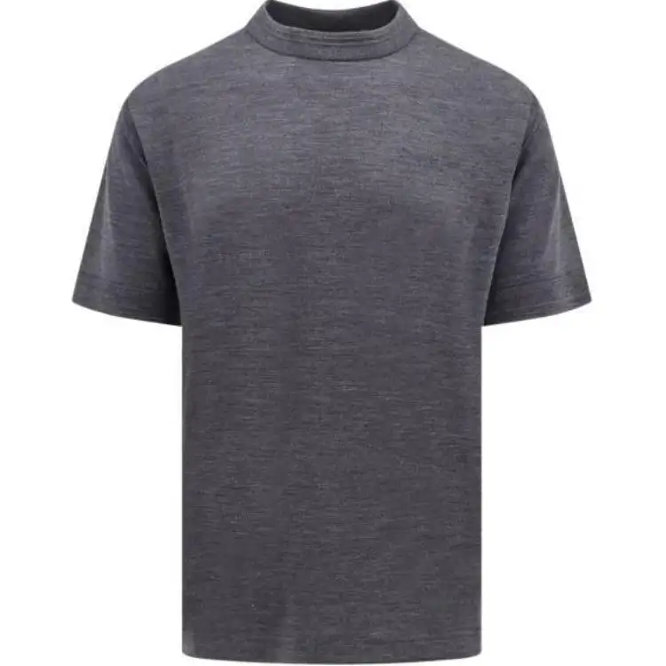 DIOR T Shirts Men's Dark Gray Crew Neck Moderate