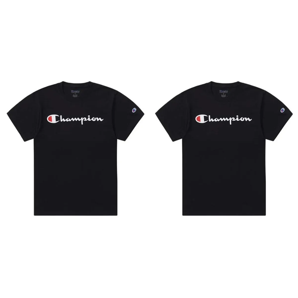 Champion T Shirt Unisex 2 Pack Black
