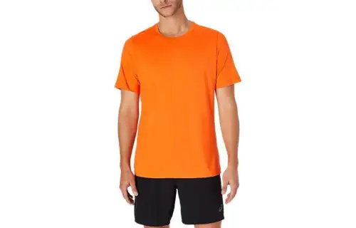Asics Short Sleeve Hthr Tech Top T Shirt Men's Orange