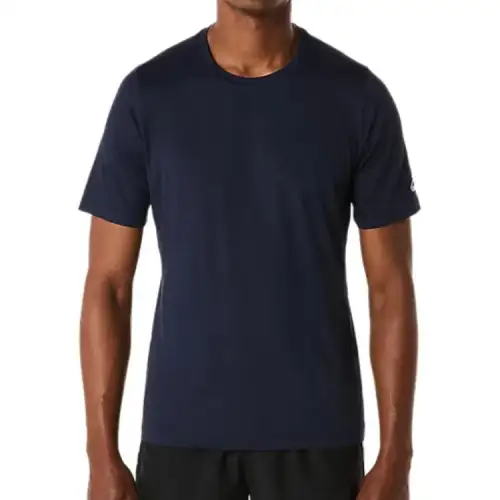 ASICS HTHR TECH SHORT SLEEVE TOP T Shirt Men's Midnight Mixed Color