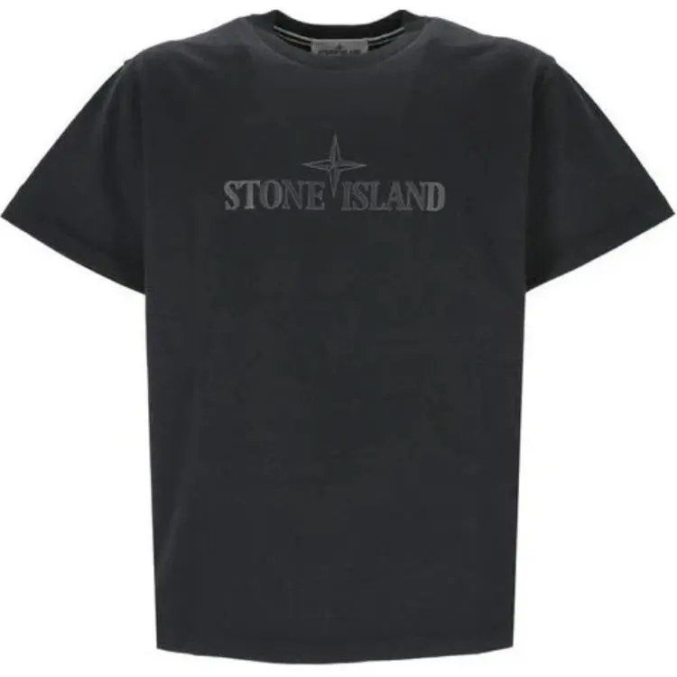 STONE ISLAND Logo Printed Crewneck T Shirt