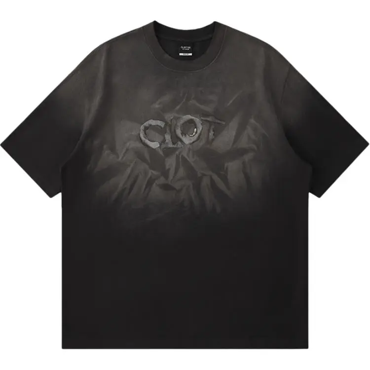 CLOT T Shirts Men's Black Crew Neck Moderate Straight Fit