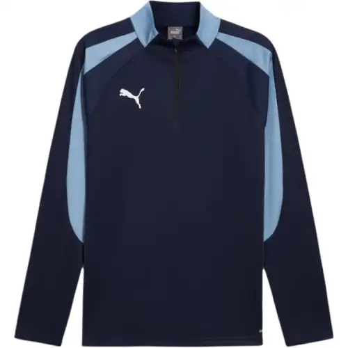 PUMA IndividualLIGA Quarter Zip T Shirt Men's Marine Blue