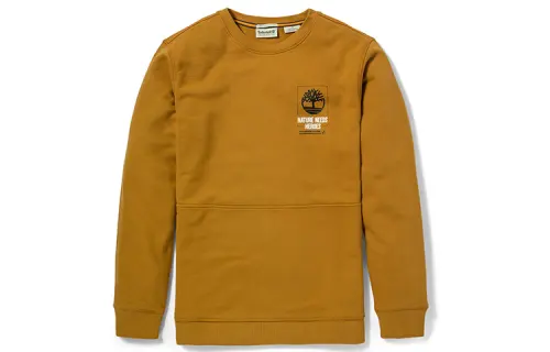 Timberland Sweatshirts Men's Wheat Crew Neck Moderate Regular